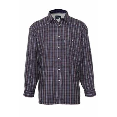 Image of Champion Mens Sherborne Warm Micro Fleece Lined Padded Check Winter Shirt Blue L