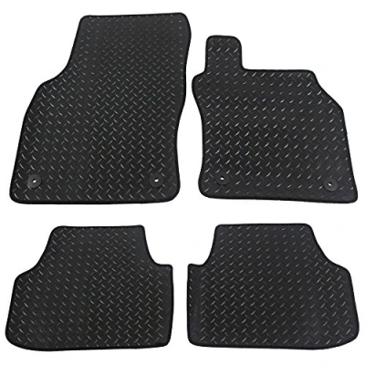 Image of Skoda Octavia MK 3 2013+ Fully Tailored 4 Piece Rubber Car Mat Set with Clips