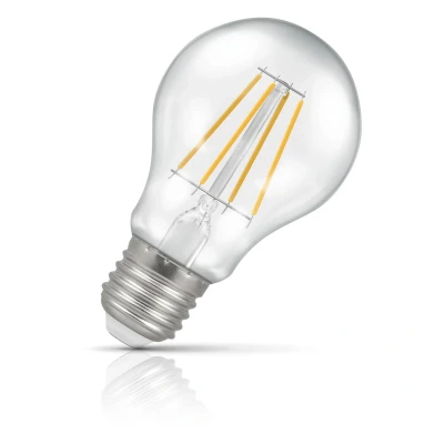 Image of Crompton GLS LED Light Bulb Dimmable E27 7W (60W Eqv) Warm White Filament Clear