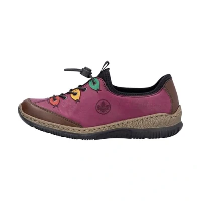 Image of Rieker Herbie Womens Pull On Shoes 5 UK Brown/Violet