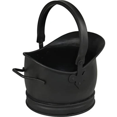 Image of Sterling Ventures Steel Sallet Coal Bucket Scuttle Hod Antique Style (Small)