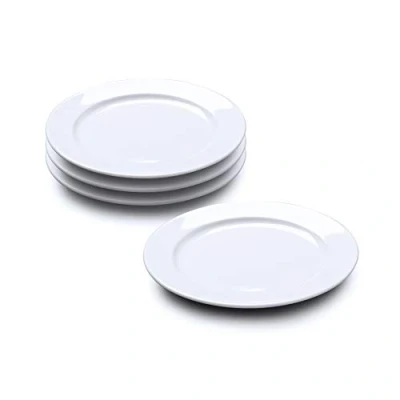 Image of WM Bartleet &amp; Sons 1750 TSET167 Set of 4 Porcelain Traditional Side, Bread, Cake or Salad Plates, 20cm White