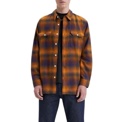 Image of Levi&#039;s Men&#039;s Jackson Worker Shirt, Jonty Plaid Desert Sun, S