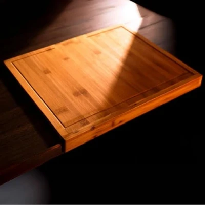 Image of HomeZone Premium Organic Bamboo Chopping Board Extra Large Size Cutting 45cm x 35cm 2cm. Best for Meat, Vegetables and Cheese. Professional Grade Strength Durability. Drip Groove