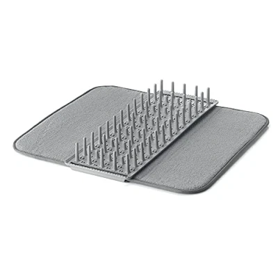 Image of Guzzini Dish Drainer Mat, 100% post consumer recycled plastic, Matt Grey, 12 Piatti