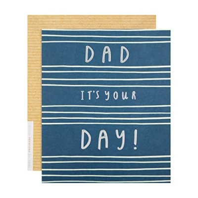 Image of Hallmark Birthday Card for Dad Studio Ink Contemporary Text Design, Blue