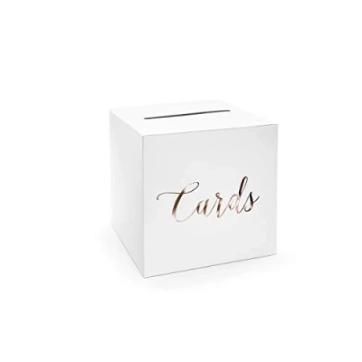 Image of PartyDeco Money Box for Wedding Cards Gift Party Accessories (Rose Gold)