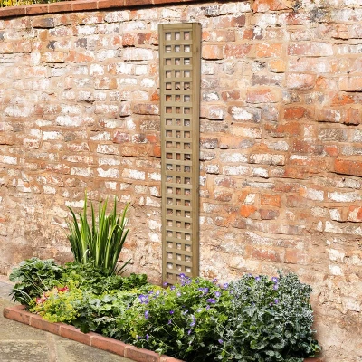 Image of Forest 6&#039; x 1&#039; Premium Framed Decorative Contemporary Square Garden Trellis (1.8m 0.3m)