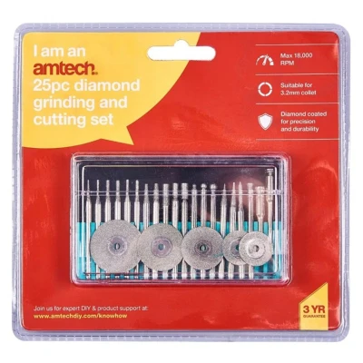 Image of Amtech E1855 25 Piece Diamond Coated polishing Set