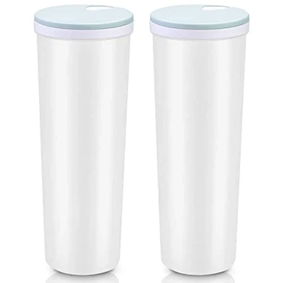Image of Josenidny 2 Pcs 2L Tall Clear Spaghetti Pasta Storage Container with Adjustable Lid,Multi Plastic Kitchen Food Jar