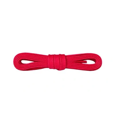 Image of Kaps Fancy Waxed Flat Shoe Boot Laces, 100% Finest Cotton, Colorful Fashion, 5 mm 0.19 inch Width, Many Colours And Lengths, Made in Europe (90 cm 36 6 eyelet pairs / 31 Red)