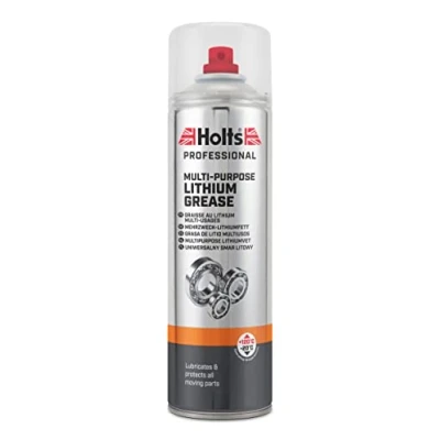 Image of Holts Multi Purpose Lithium Grease Spray, For All Moving Parts, High Performance Spray Long Lasting Protection, Instant Lubrication Even Under Extreme Pressure, 500ml