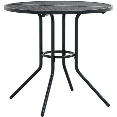 Image of vidaXL Patio Table Round Anthracite Ø80x72.5 cm Powder coated Steel