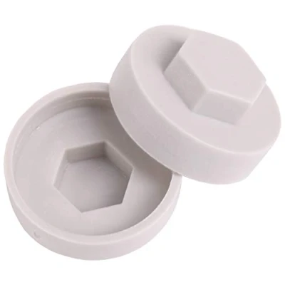 Image of 500x Goosewing Grey Hex TEK Roofing Cover Caps for 16mm Washer/Coverage &amp; 8mm Recess