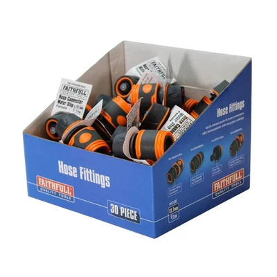 Image of Faithfull Plastic Water Stop Hose Connector 1/2in (Box 30) FAIHOSEWCBUL