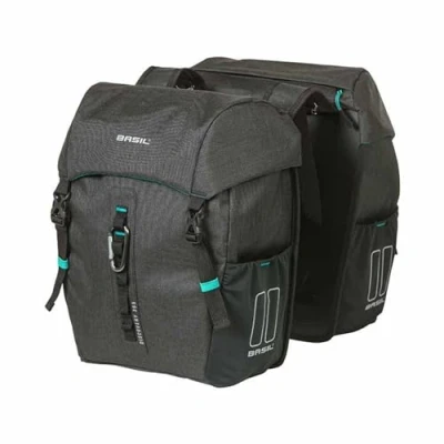 Image of Basil Unisex Adult&#039;s Doppelpacktasche 2179234760 Double Bag, Black Melee, 18 l