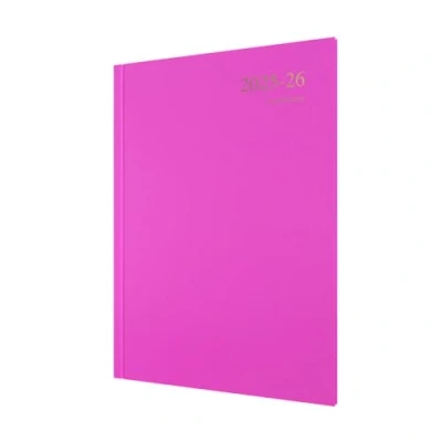 Image of Collins &#039;Essentials&#039; 12 Month Mid/Academic Year Planner, July 2025 2026 Week to View Appointments Diary, A4 Hard Cover, Pink