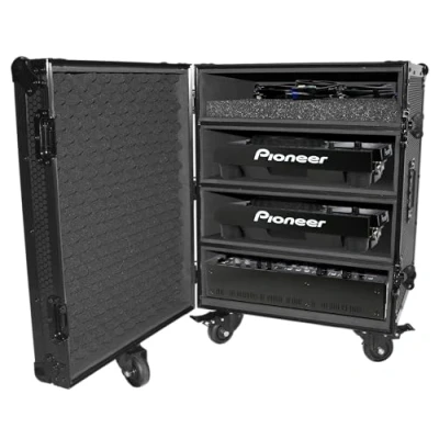 Image of UDG FlightCase Trunk for Set CDJ/MIXER Black Plus (Trolley &amp; Wheels)