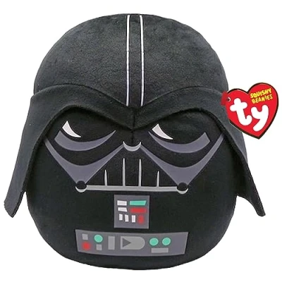 Image of TY Darth Vader Disney Star Wars Squish A Boos 10 Inches, Licensed Beanie Baby Soft Plush Toy, Collectible Cuddly Stuffed Teddy