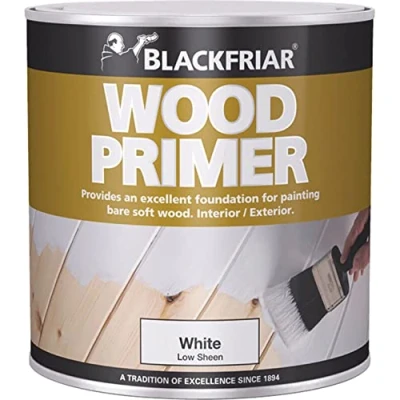 Image of Blackfriar BKFWPW1L Wood Primer, 1 Litre, White