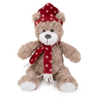 Image of Cupid &amp; Comet Christmas Plush Toy for Dogs, Brie Bear, Squeaky, Soft and Cuddly Festive Dog Toys by Rosewood