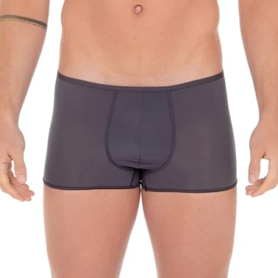 Image of HOM Men&#039;s Trunk Feathers Underwear, Charcoal, L