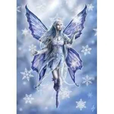 Image of anne stokes snowflake fairy greeting card
