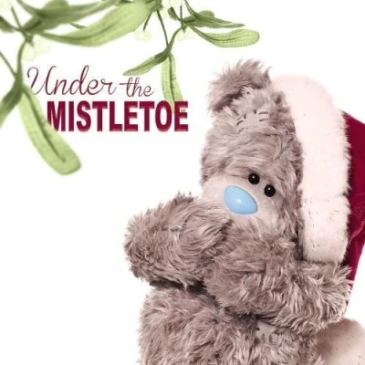 Image of 3D Holographic Under the Mistletoe Me to You Bear Christmas Card
