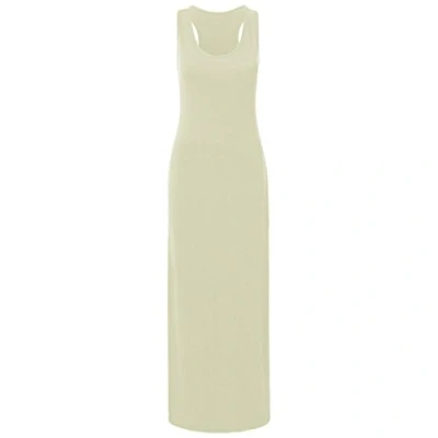 Image of New Women Ladies Jersey Long Summer Vest Racer Muscle Back Maxi Dresses Plus Size 8 26 Cream