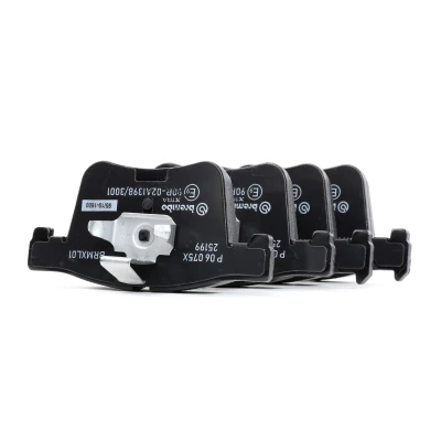 Image of 34106799801, 34106856191, 34106859181, 34106859182, 34112456867 Brake pad set BREMBO P 06 075X prepared for wear indicator without accessories