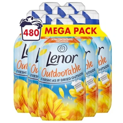 Image of Lenor Outdoorable Fabric Conditioner 60 x 8 Washes, 840ml 8, Summer Breeze Ultra Concentrated Freshness