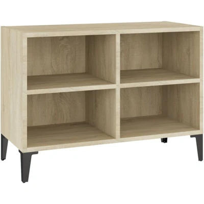 Image of vidaXL TV Cabinet with Metal Legs Sonoma Oak 69.5x30x50 cm
