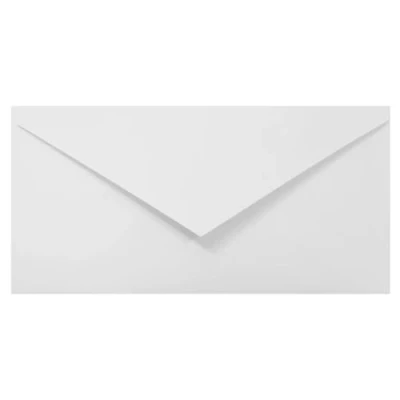 Image of Netuno 50 White DIN Long Envelopes 110 x 220 mm 100 g Paper Pointed Flap without Window Business DL