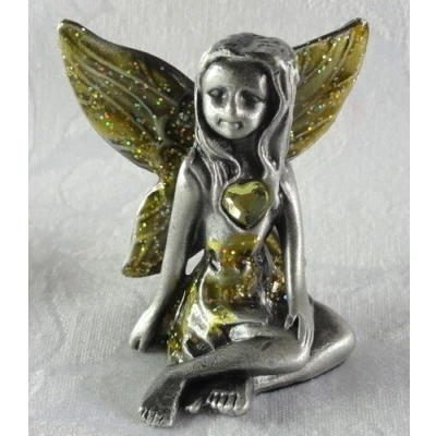 Image of Gorgeous Fairy Leonardo Collection Birthstone Fairies Pewter 5cm BNIB (November Yellow Topaz)