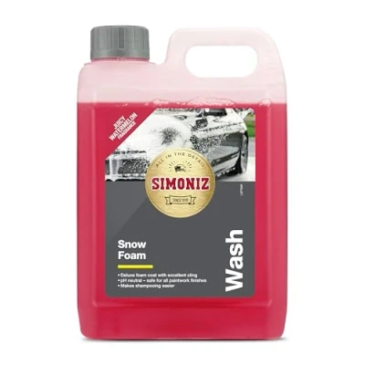 Image of SIMONIZ Juicy Watermelon Snow Foam Car Shampoo, Luxurious Thick Touchless Wash pH Neutral Pre Cleaner Gently Lifts Dirt &amp; Traffic Film, Red, 2.5L