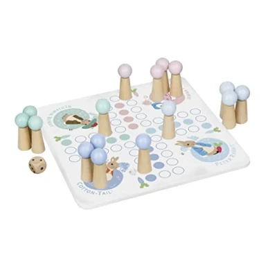 Image of Peter Rabbit Toys Wooden Ludo Board Game Includes Travel Storage Bag Toys, Early Development &amp; Activity Official Licensed Gifts by Orange Tree