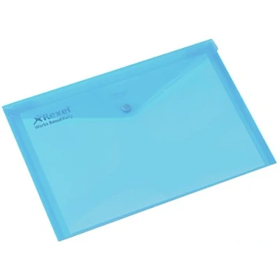 Image of Rexel Carry Folder Polypropylene A4 Translucent Blue Ref 16129Bu [Pack 5]