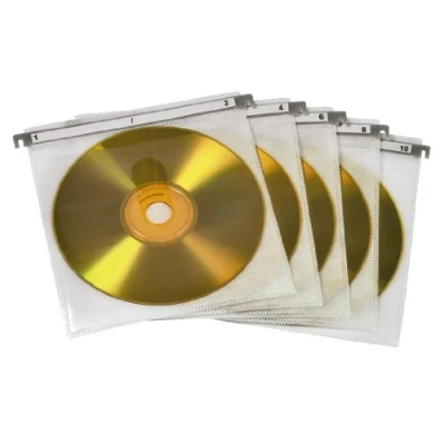 Image of Hama 51176 50 CD and DVD Double Protective Sleeves White