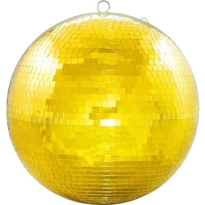 Image of Fx Lab Professional (20&quot;) 500mm Lightweight Mirror Glitter Ball with Gold Facet Mirrors and Two Hanging Points For Saftey Theatre, Club, Disco, Shop Display, Exhibition Use