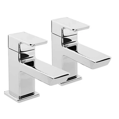 Image of Bristan Cobalt Bath Pillar Taps Chrome COB 3/4 C