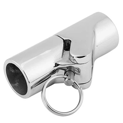 Image of Bow Rail Hinge Boat Tube Connector Marine Stainless Steel Folding Swivel Coupling Pipe Hardware Fitting（25Mm）