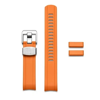 Image of CRAFTER Blue CB13 GMT 20MM Curved End Watch Band Rubber Strap Replacement for Seiko MM200 GMT, SPB381, SPB383, SPB385, SBEJ009, SBEJ013, SBEJ011, Navy