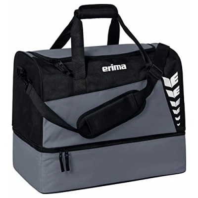 Image of Erima Six Wings Sports Bag with Bottom Compartment, Slate Grey/Black, L
