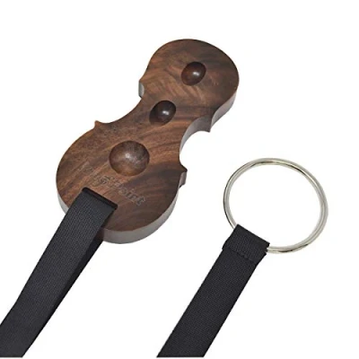 Image of KingPoint Hardwood Cello Endpin Non slip Stop Holder Rest Anchor Protector Pad Antiskid Device with Straps (Black Walnut)