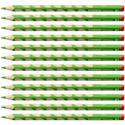 Image of Ergonomic Colouring Pencil STABILO EASYcolors Right Handed Pack of 12 Light Green