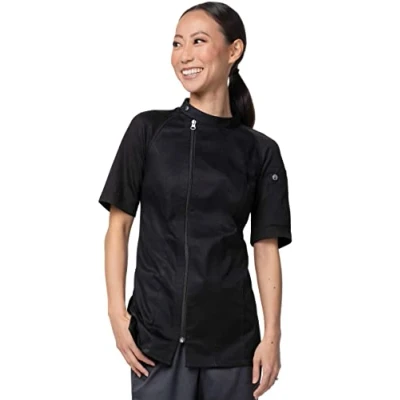 Image of Chef Works Women&#039;s Varkala Coat, Black, XL