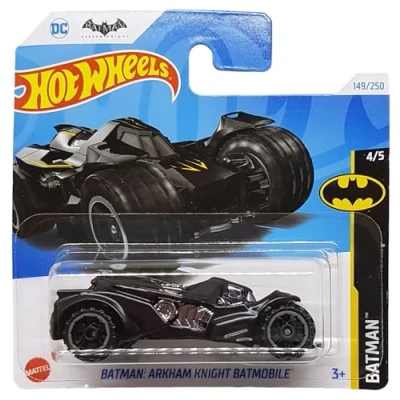 Image of Hot Wheels Arkham Knight Batmobile Batman 4/5 HTB22 Short Card DC Comics Black Mattel 2024 1:64