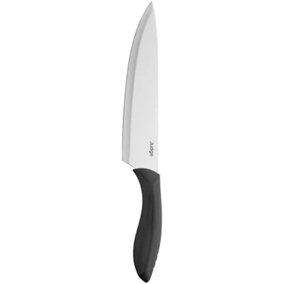 Image of Judge Essential 20cm/8&quot; Cooks Knife Razor Sharp Stainless Steel Blade, Dishwasher Safe, Ergonomic Handle, Easy to Sharpen