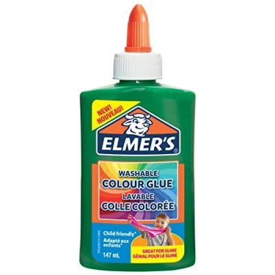 Image of Elmer’s Colour PVA Glue Green 147 ml Washable and Kid Friendly Great for Making Slime Crafting 1 Count