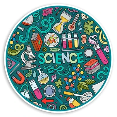 Image of 2 x 10cm Science Vinyl Stickers Biology Chemistry Teacher Uni Sticker #30697 (10cm Wide)
